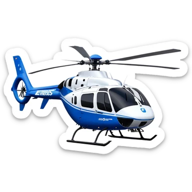 Eurocopter EC135 - Airbus Helicopters (Model Year: 2020) (Iconic colour: Blue and white) sticker