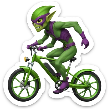 A green goblin on a Surron e bike sticker