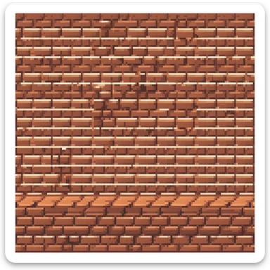 brick wall viewed from the side, perspective view sticker