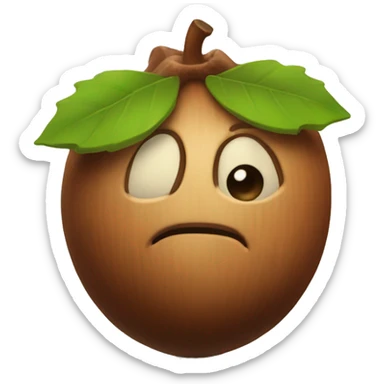 a single hazelnut sticker