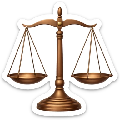 Make a scale in law school emoji symbol in color brown ⚖️ this one sticker