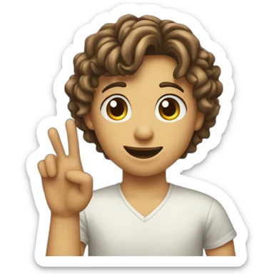 Doigt entre le pouce et l’index sticker