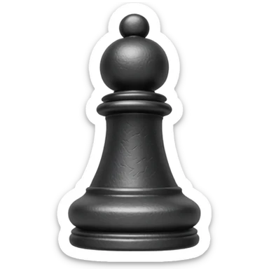 black chess pieces, rock piece sticker