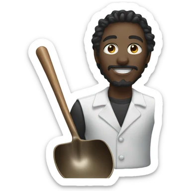 Scoop with MJ in it sticker