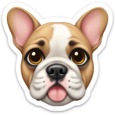 Fawn French bulldog face sticker