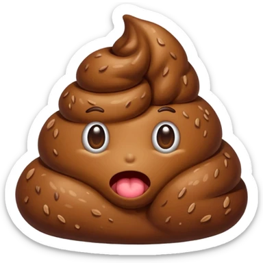 Fart to poop sticker
