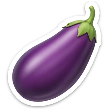 bent eggplant sticker