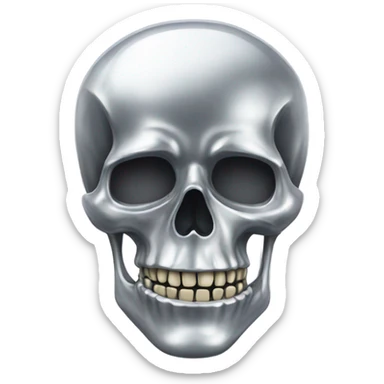 Skeleton made of chrome  sticker