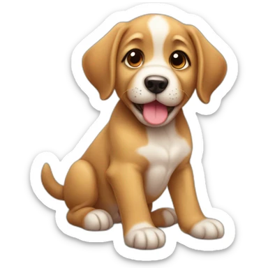 Very cute puppy exsiting sticker