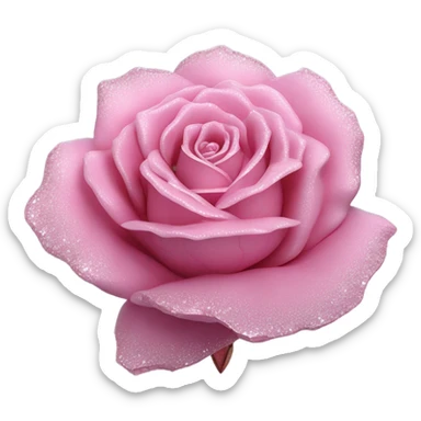 Pink crystallized rose  sticker