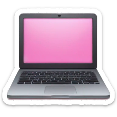 Pink laptop closed  sticker