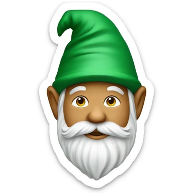 Garden gnome with green hat  sticker