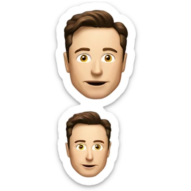 generate an emoji of elon musk face sticker