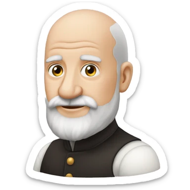 Friedrich Burgmüller componist only half bald and beard sticker