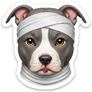 Lobotomy procedure on a pibble sticker