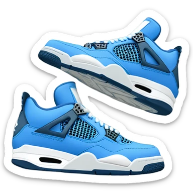 blue jordan 4 trainers sticker
