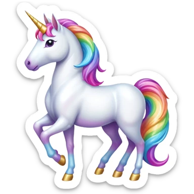 Unicornio sexy y colorido sticker