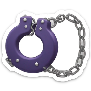 handcuffs with fur sticker