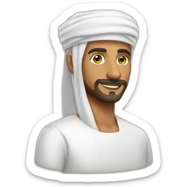 Man wearing omani dishdash sticker