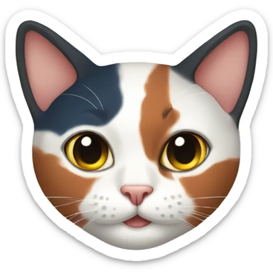 Tricolor cat sticker