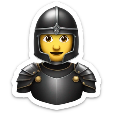 A stylish male in a knight black helmet with a face and body sticker