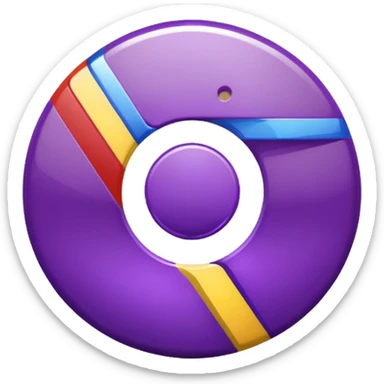 dark purple google chrome logo sticker
