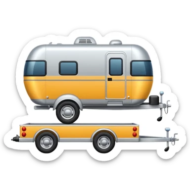 car towing a trailer with towbar. car must be infront of trailer sticker