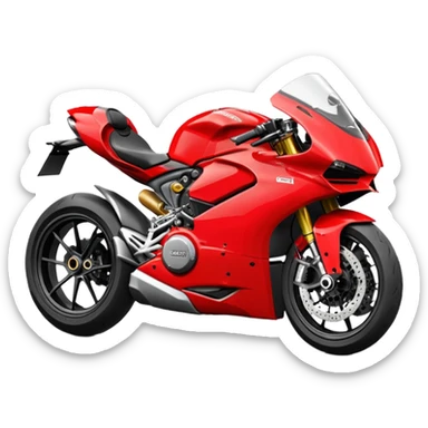 Red ducati v4 sticker