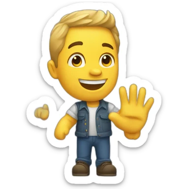 developer giving himself a high five sticker