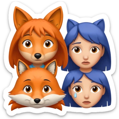 Make Dora and Swiper the fox crying sticker