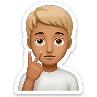 Wondering fingers sticker