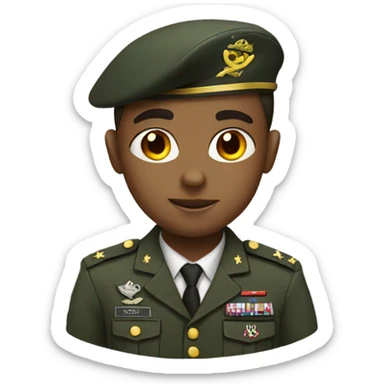 military boy in uniform sticker