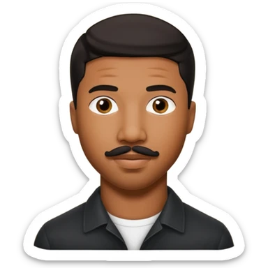 michael b jordan with mustache sticker
