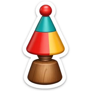 traditional Mexican wooden spinning top trompo sticker