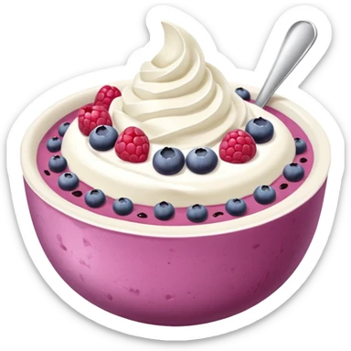 pink coquette açaí smoothie bowl sticker