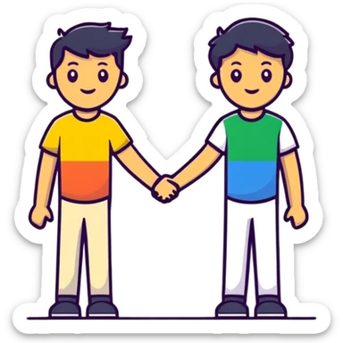 LGBTQ couple holding hands sticker