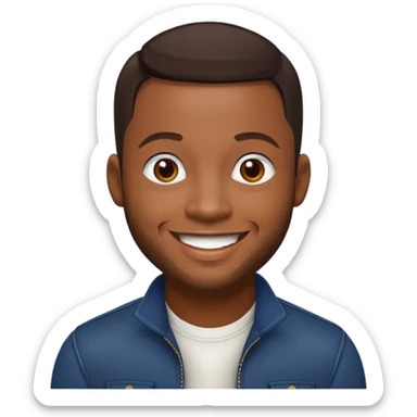 Marcus "Pleasure P" Cooper with dark brown hair sticker