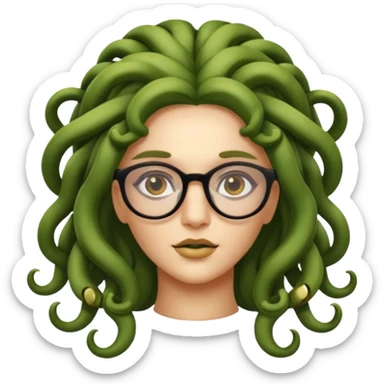 Medusa Versace with glasses  sticker