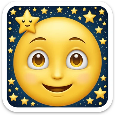 happy face space sticker