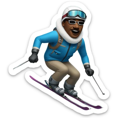 marther Luther king jr on mountain skis sticker