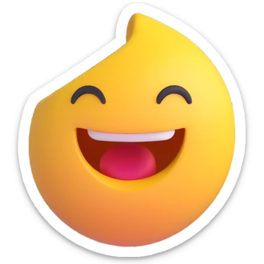 The Opening in 3D emoji style sticker