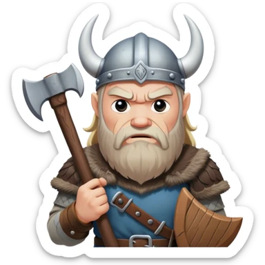 sad Viking with an ax in his hands
realistic sticker
