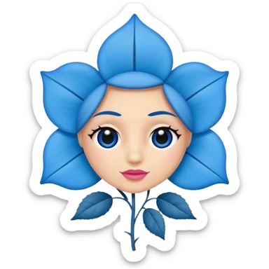 Crie uma rosa azul, com espinhos sticker