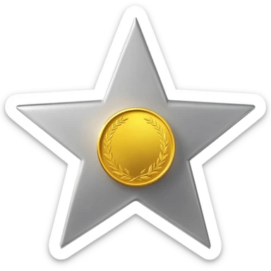 Coin inside star sticker