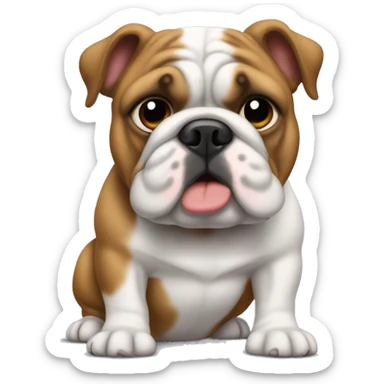 Emoji de bulldog francés enojado sticker