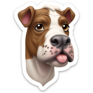 Moo dang the hippo mixed with a boxer breed dog sticker