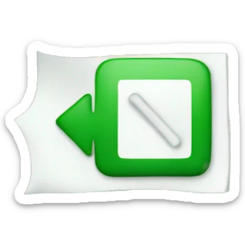 a white checkmark in a green square sticker