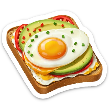 beautiful avocado toast awesome meal sticker