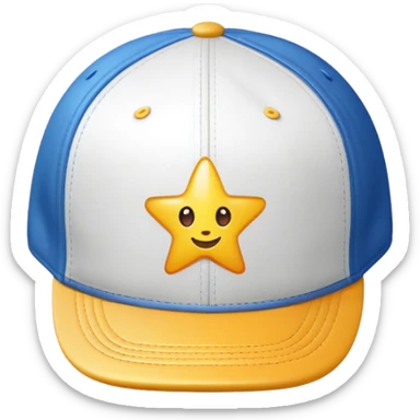 White sunny cap with out person sticker