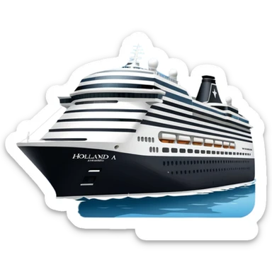 holland america cruise ship in rotterdam sticker